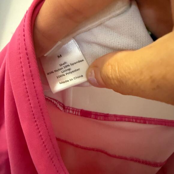 Hula Moon by Jam's World‎ hot pink retro print top tankini bathing suit top M - Picture 5 of 10